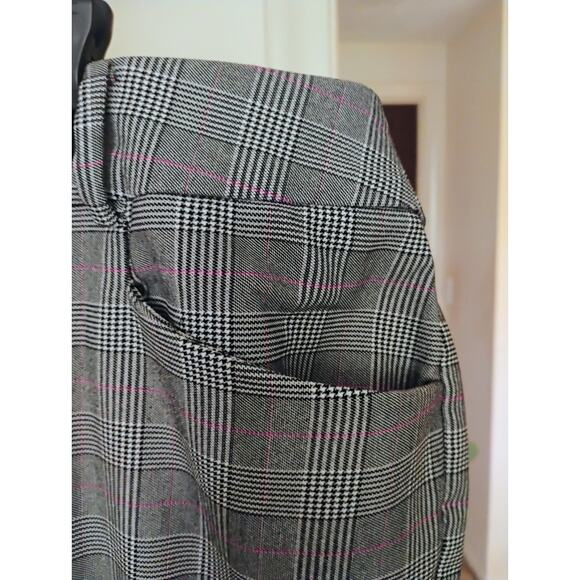 Lane Bryant Size 24 Pink And Gray Checkered Dress Pants. Plus Size. Elastic Wst. - Picture 4 of 16